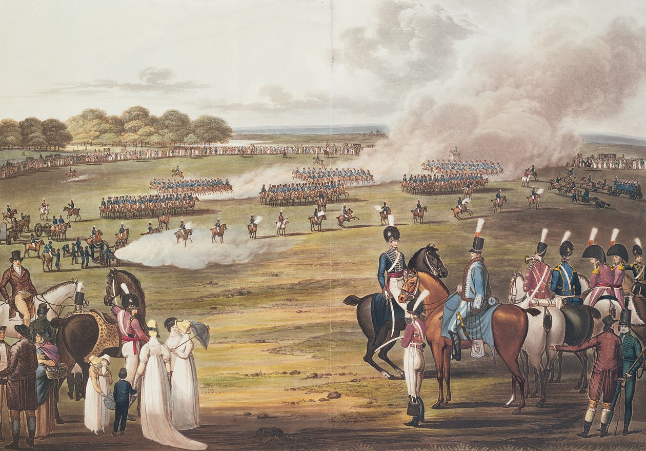 Pohled na London Volunteer Cavalry and Flying Artillery, 1805 od Charles Cranmer