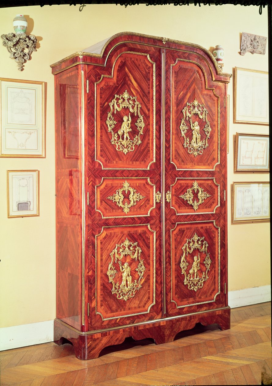 Šatní skříň ve stylu Regency, 1725-30 (dřevo) od Charles Cressent
