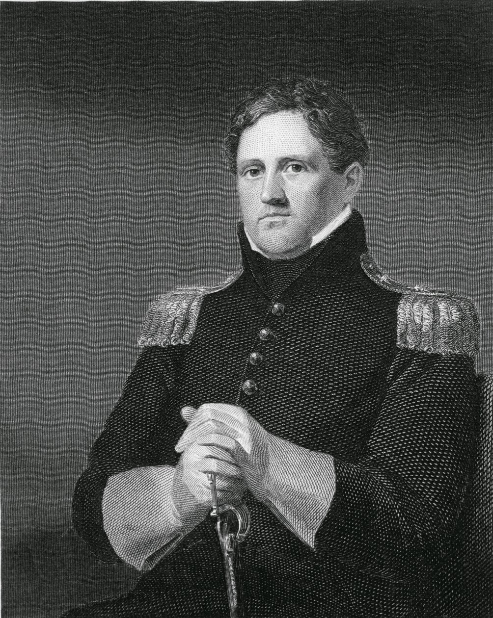 Generálmajor Winfield Scott (1786-1866) rytý William G. Armstrong (1823-90) od Charles Cromwell Ingham