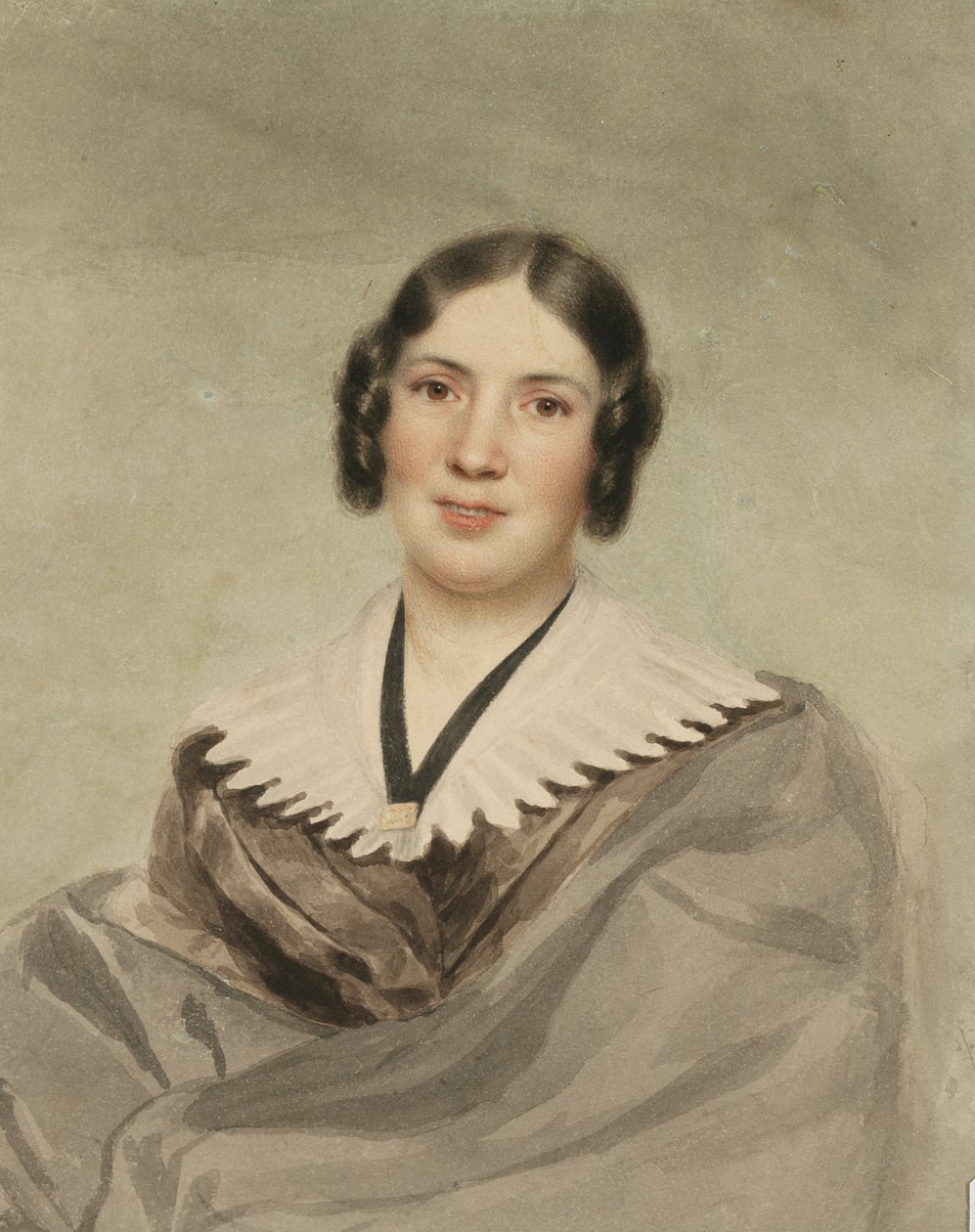 Paní Thomas Ingham, 1837 (wc s grafitem na krémově tkaném papíru) od Charles Cromwell Ingham