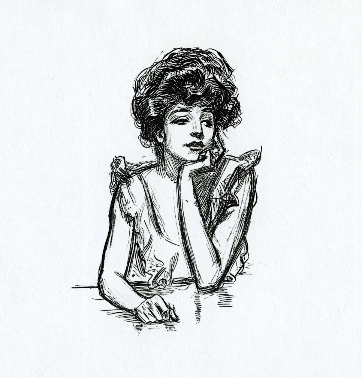 Gibson Girl, kolem roku 1902 od Charles Dana Gibson