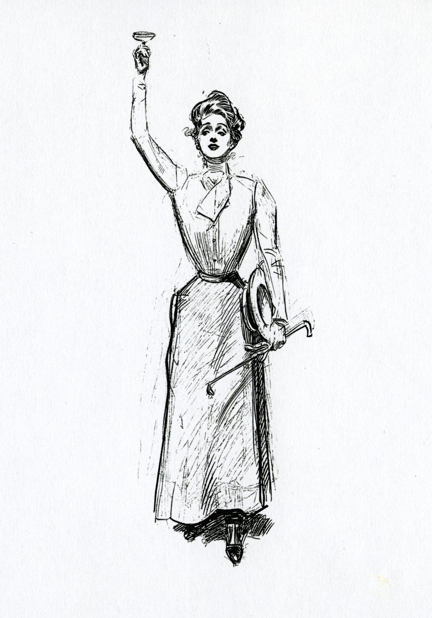 Gibson Girl nosí jezdecké vybavení, c.1902 od Charles Dana Gibson