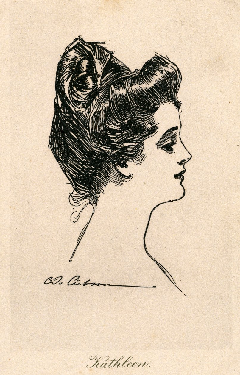 Kathleen, Gibson Girl, kolem roku 1900 od Charles Dana Gibson