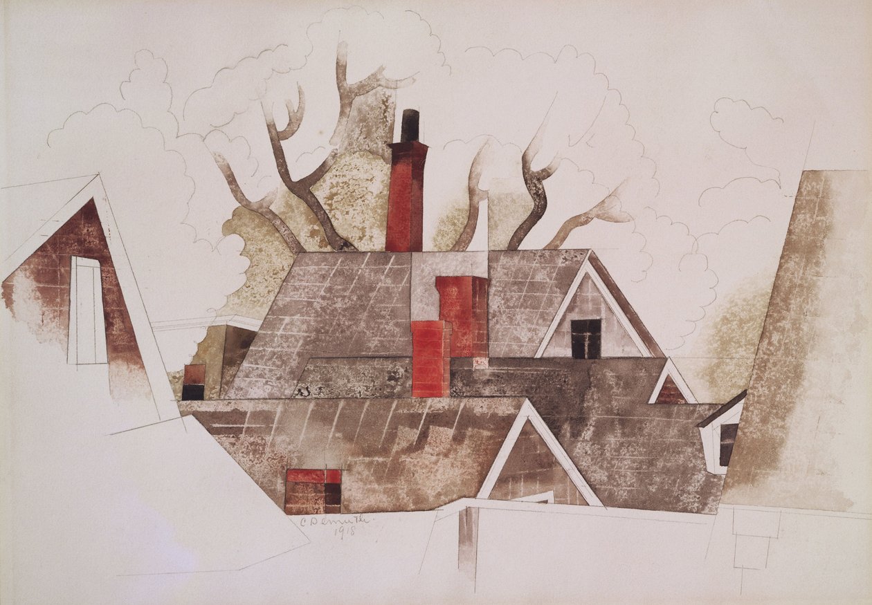 Červené komíny od Charles Demuth