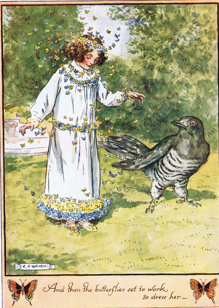 A pak se motýli pustili do práce, oblékli ji, ilustrace z 