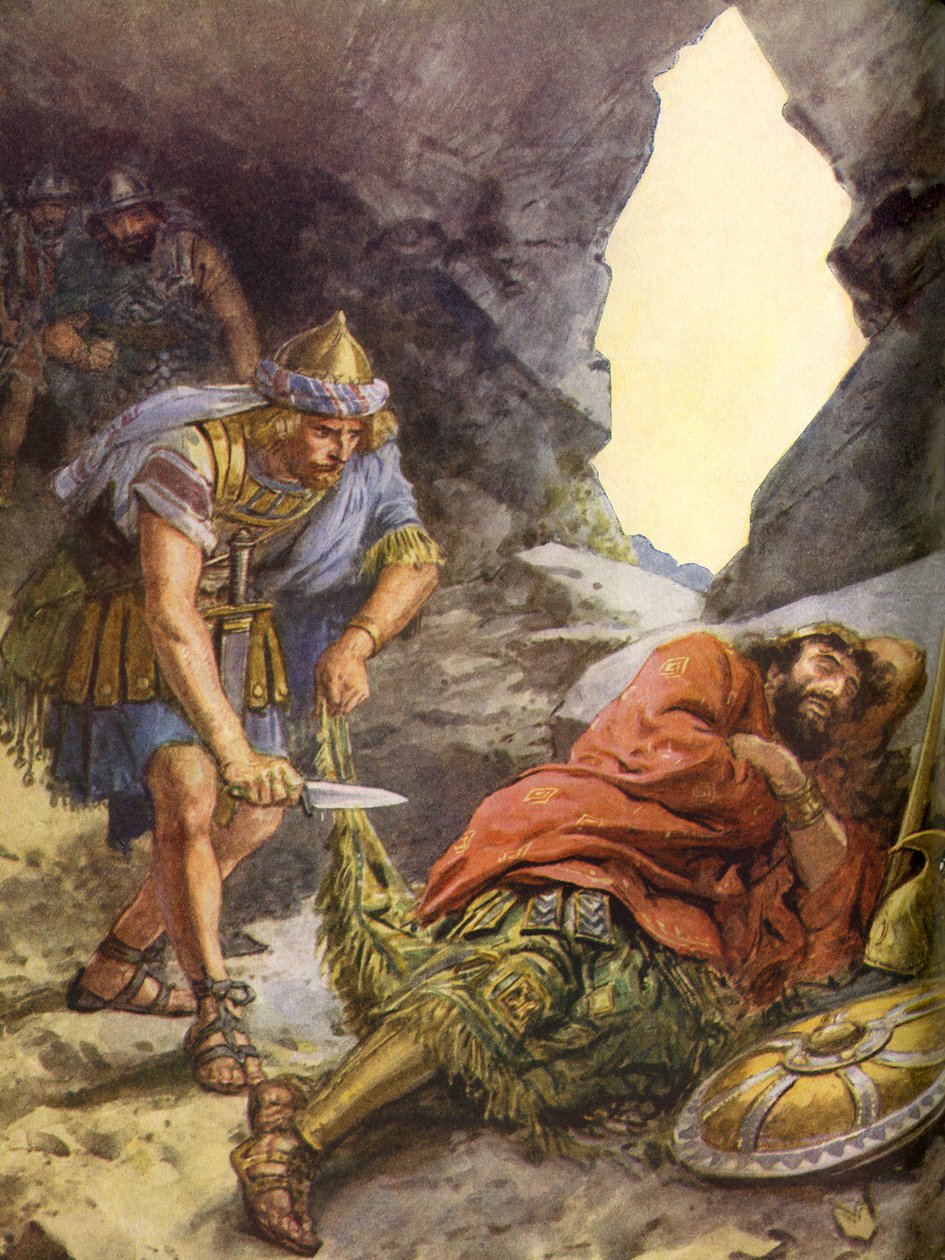 David ušetří Saulův život od Charles Edmund Brock