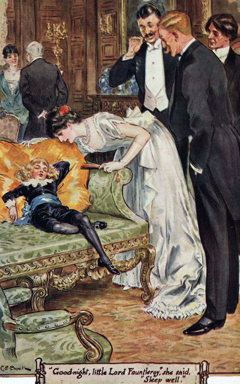 „Dobrou noc, malý lorde Fauntleroyi,“ řekla, „dobře se vyspi“, 1936 od Charles Edmund Brock
