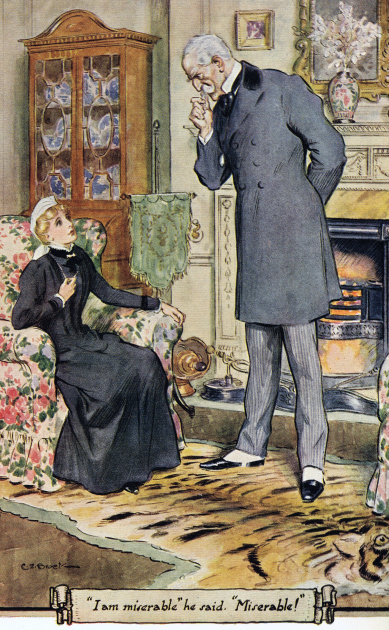 "Jsem nešťastný," řekl, "Nešťastný!", 1936 od Charles Edmund Brock