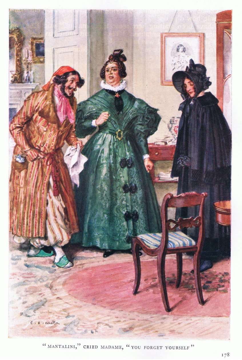 Mantalini volal madam, zapomínáte na sebe. od Charles Edmund Brock