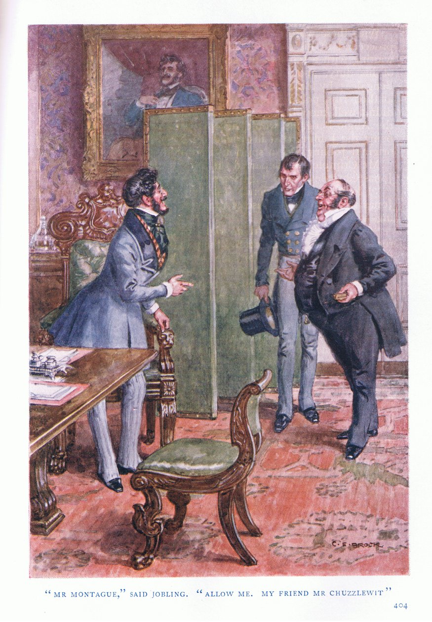 Pan Montague, řekl jobling. Dovolte mi, příteli pane Chuzzlewite. od Charles Edmund Brock