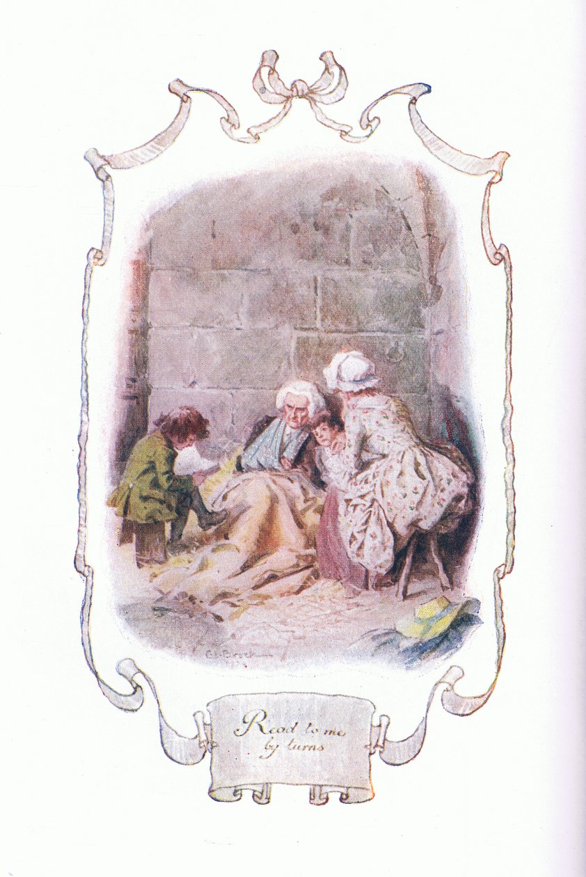 Přečtěte si mě postupně, z knihy The Vicar of Wakefield vydané nakladatelstvím J M Dent & Son Ltd, 20. léta od Charles Edmund Brock