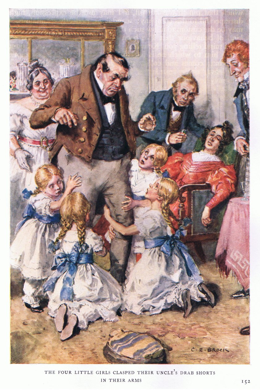 Čtyři holčičky sepnuly paží strýcovy fádní šortky od Charles Edmund Brock