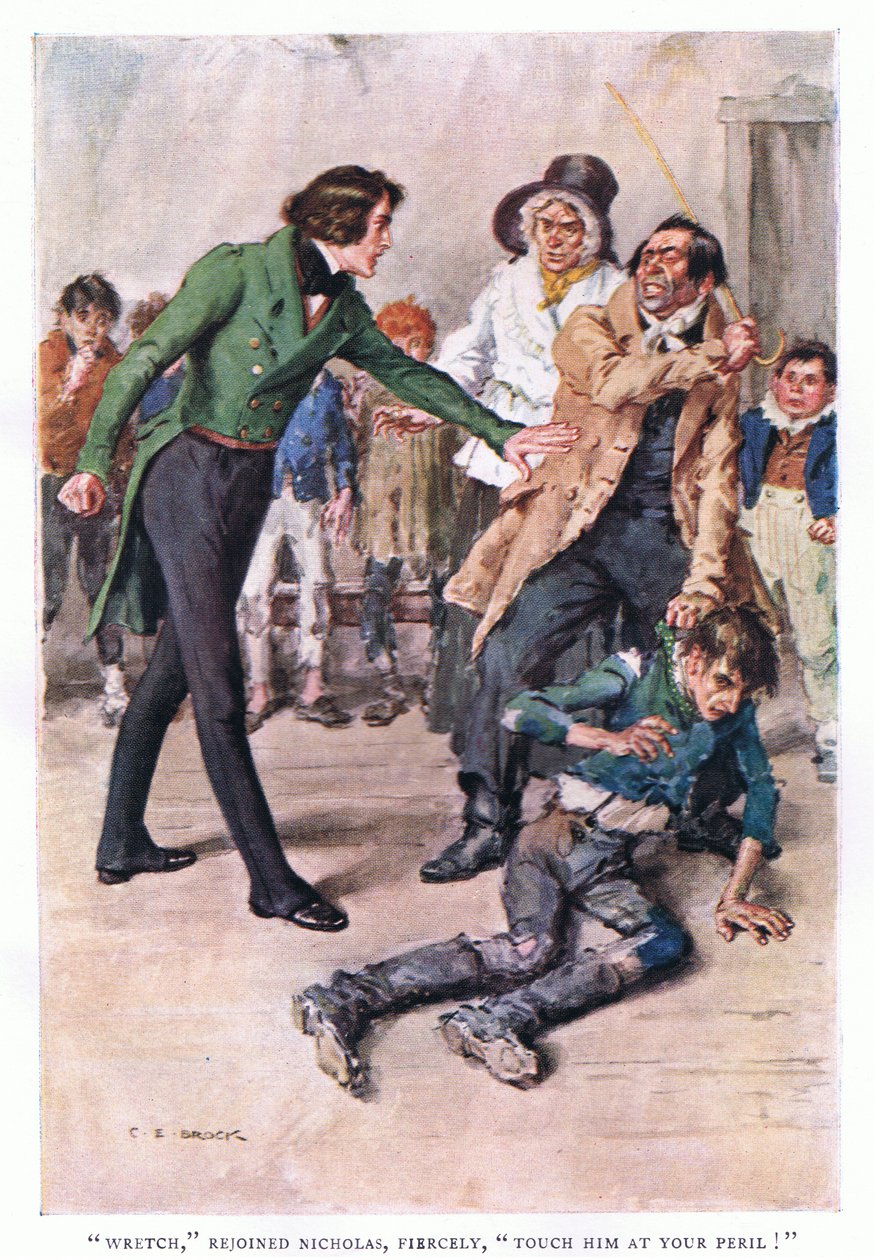 Ubožáku, zuřivě se připojil Nicholas, znovu se ho dotkni na vlastní nebezpečí! od Charles Edmund Brock