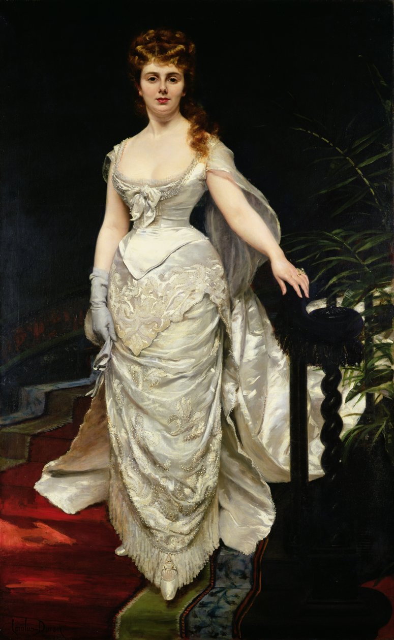 Portrét Mademoiselle X, 1873 od Charles Emile Auguste Carolus Duran