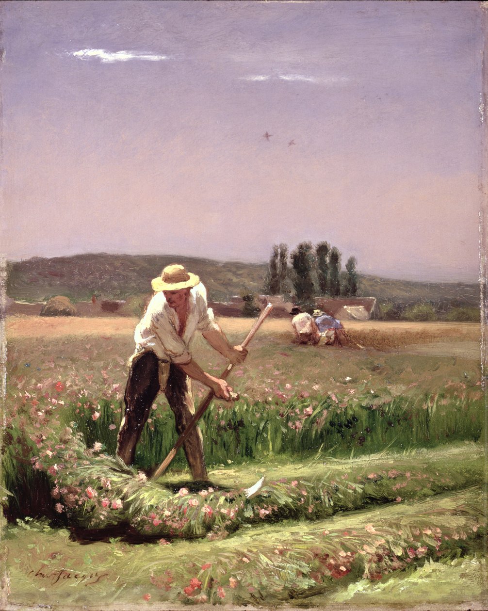 Sedlák, seká od Charles Emile Jacque