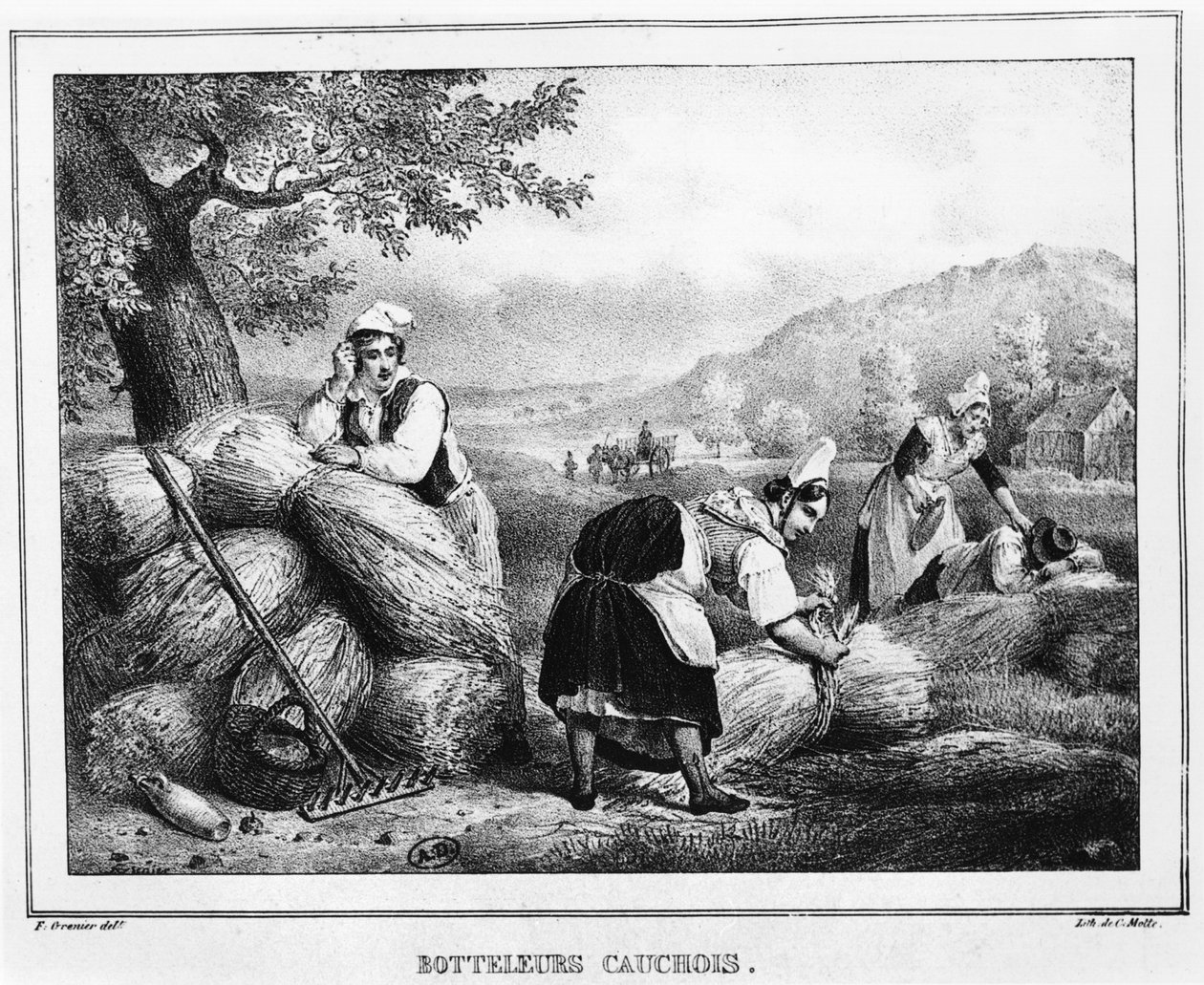 Vazači snopů, Pays de Caux, Normandie od Charles Etienne Pierre Motte