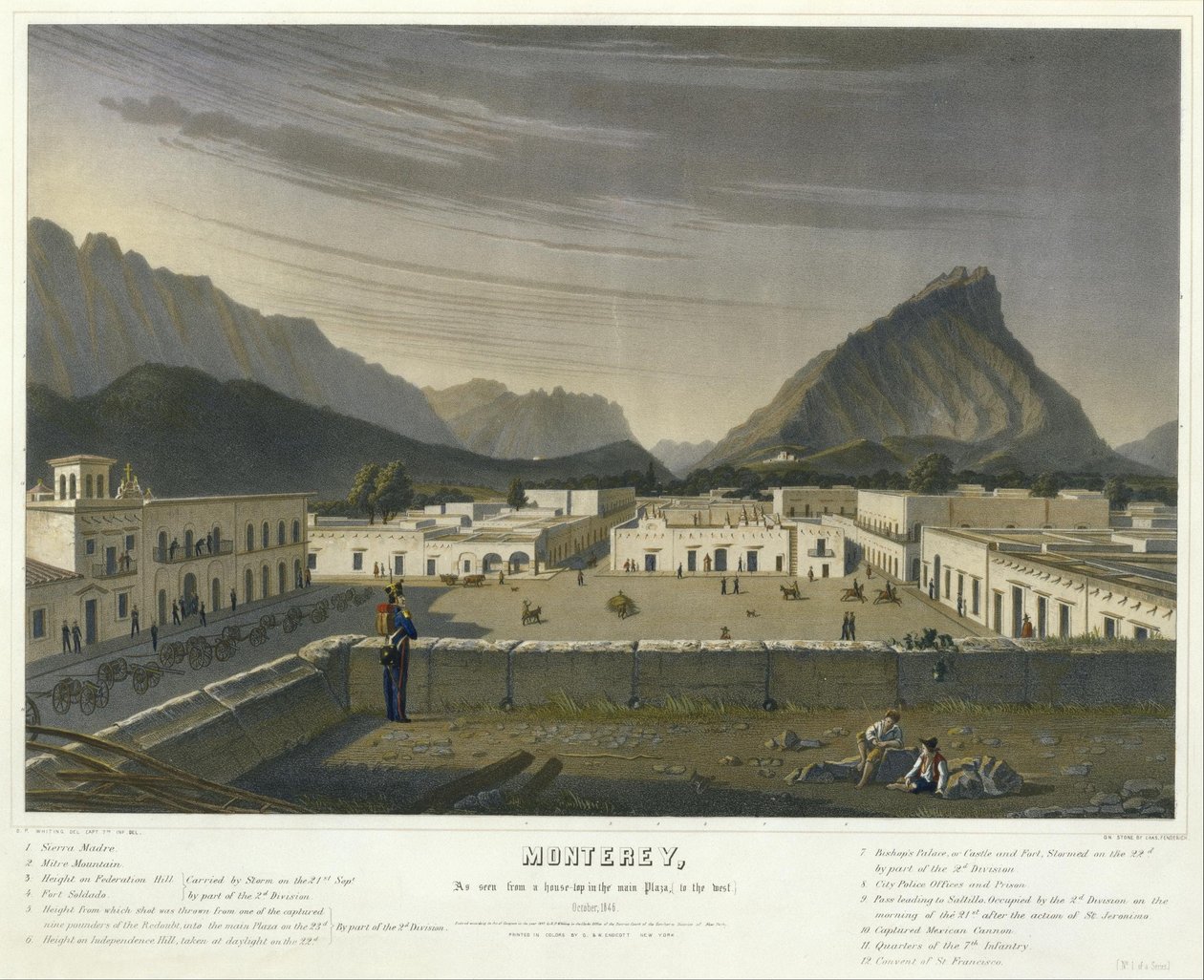 Monterey, jak je vidět z vrcholu domu na hlavním náměstí, (na západ), říjen 1846 ... (č. 1 Ser ... od Charles Fendrich