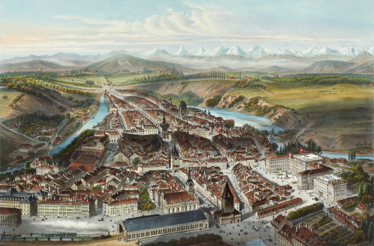Město Bern od Charles Fichot