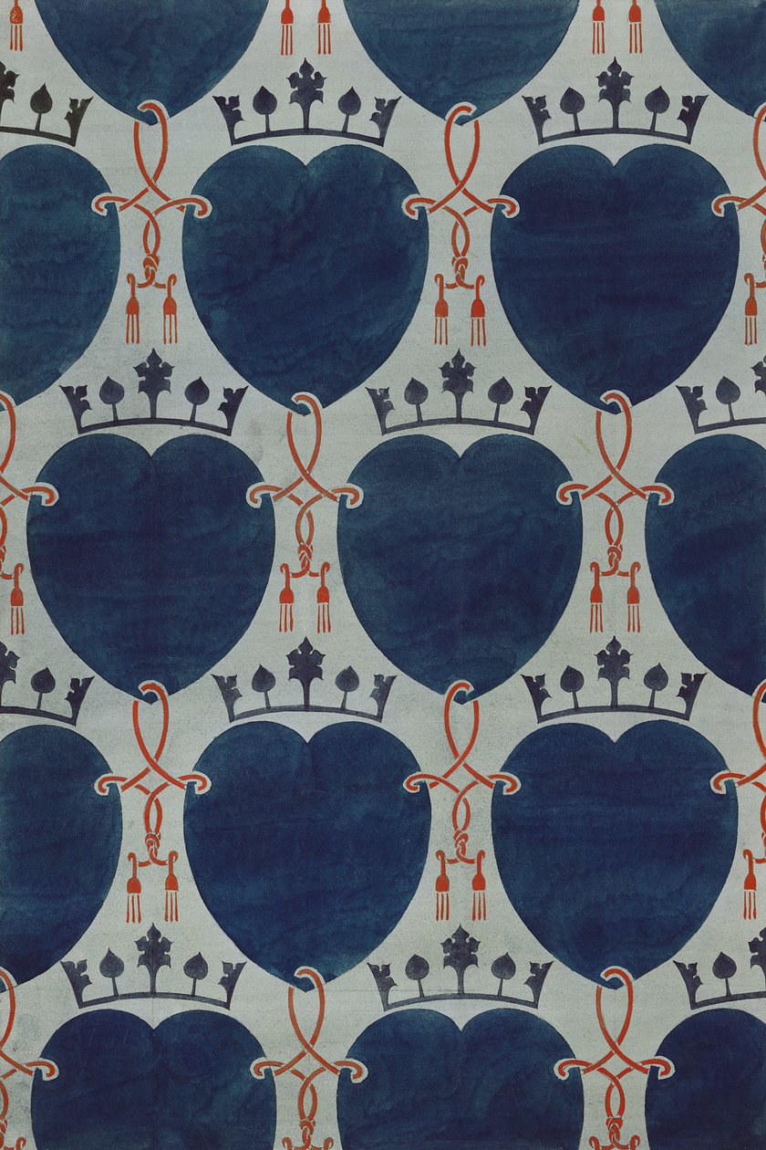 Design pro látku, kolem roku 1898 od Charles Francis Annesley Voysey