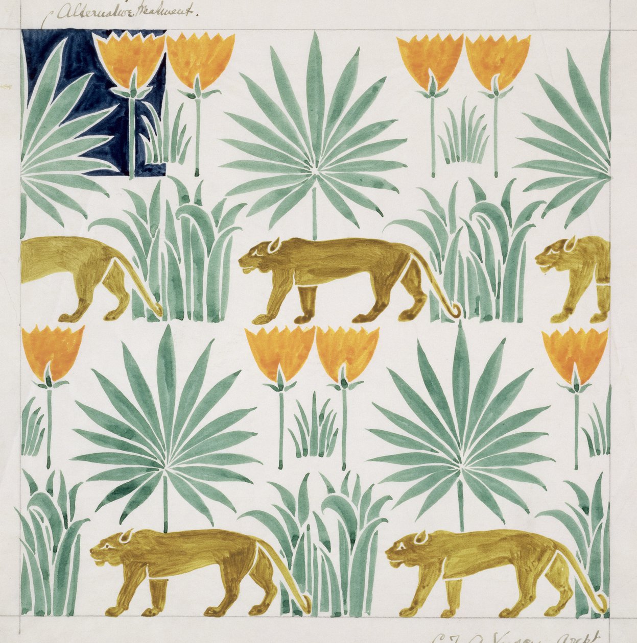 Design "Tiger", květen 1918 od Charles Francis Annesley Voysey