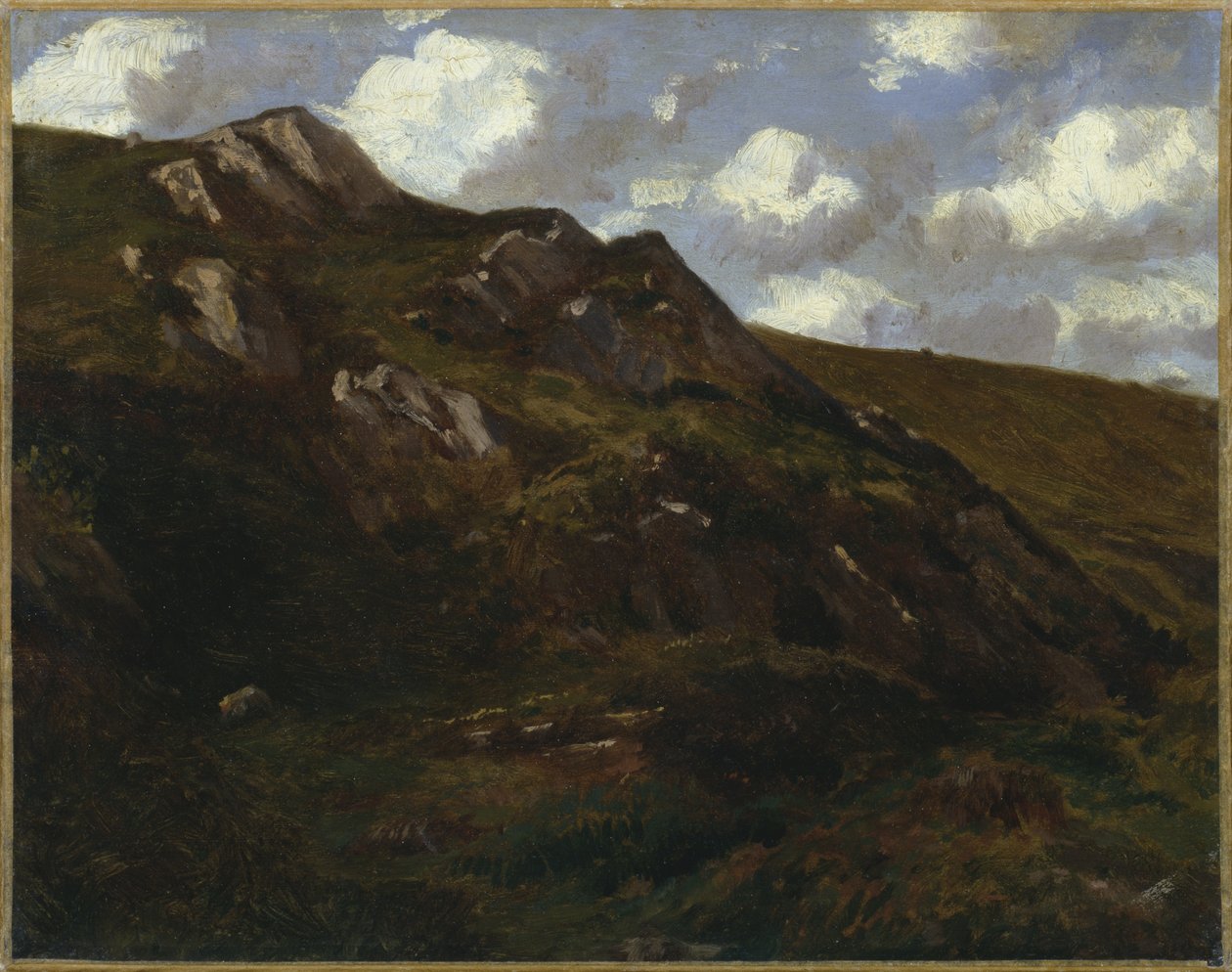 Hornatá krajina (olej na papíře na plátně) od Charles Francois Eustache