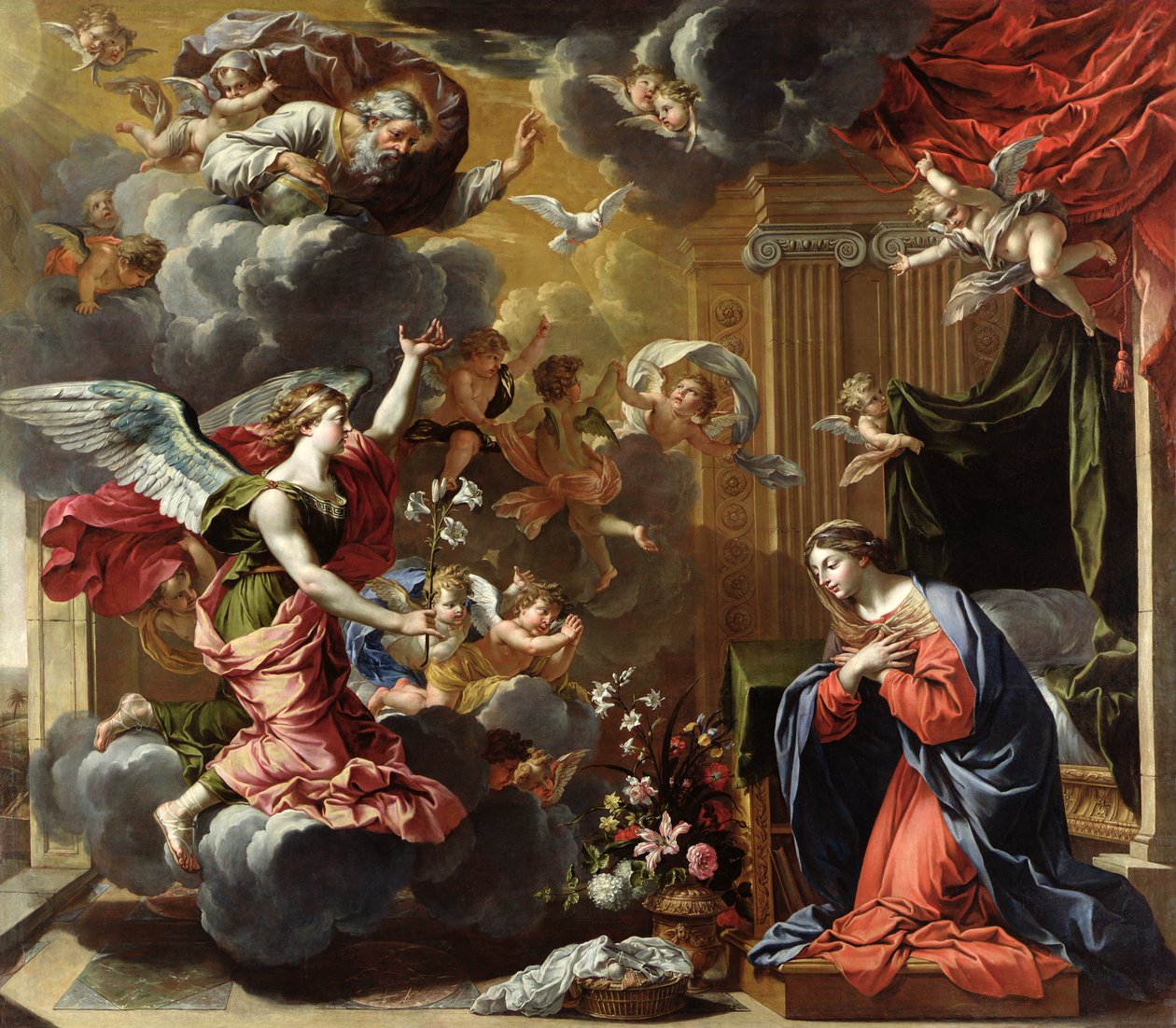 Zvěstování, 1651-52 od Charles Francois Poerson
