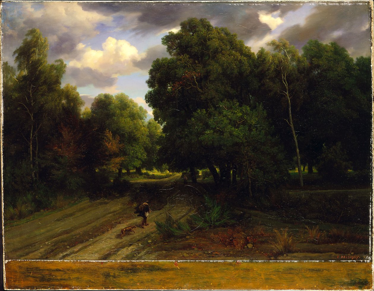 Křižovatka Orlího hnízda, Fontainebleau Forest, 1843-44 od Charles Francois Daubigny