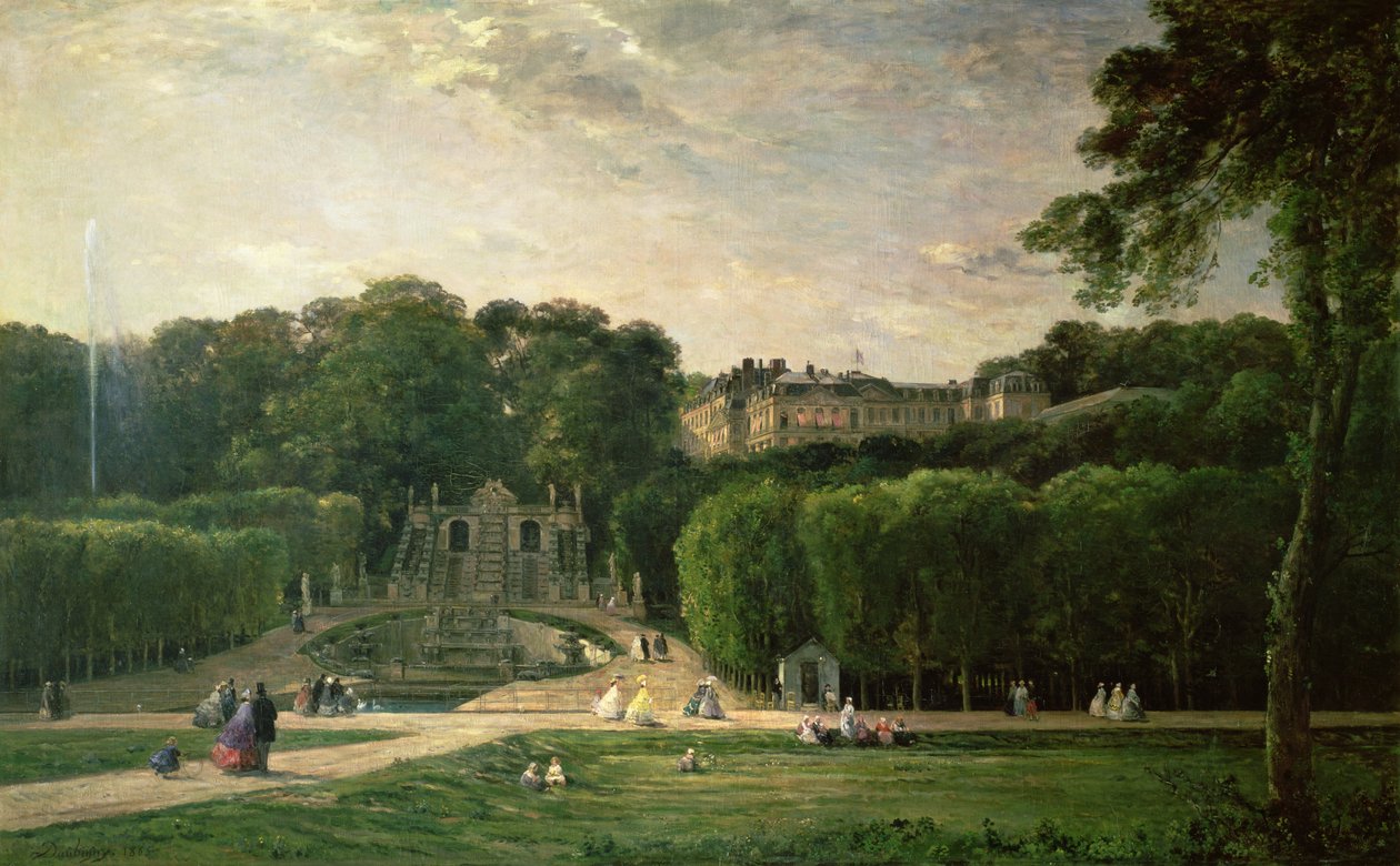 The Park at St. Cloud, 1865 od Charles Francois Daubigny