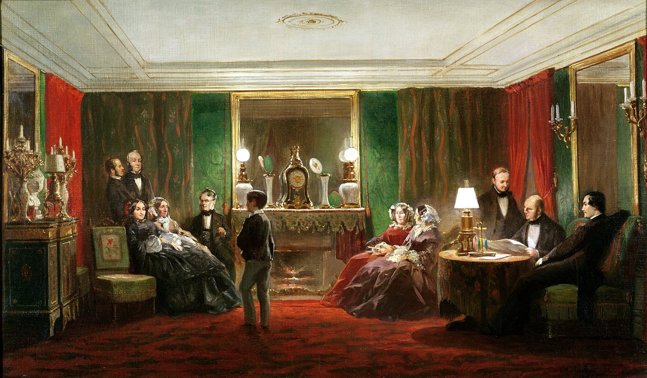Interiér salonu na Rue de Gramont, 1858 od Charles Giraud