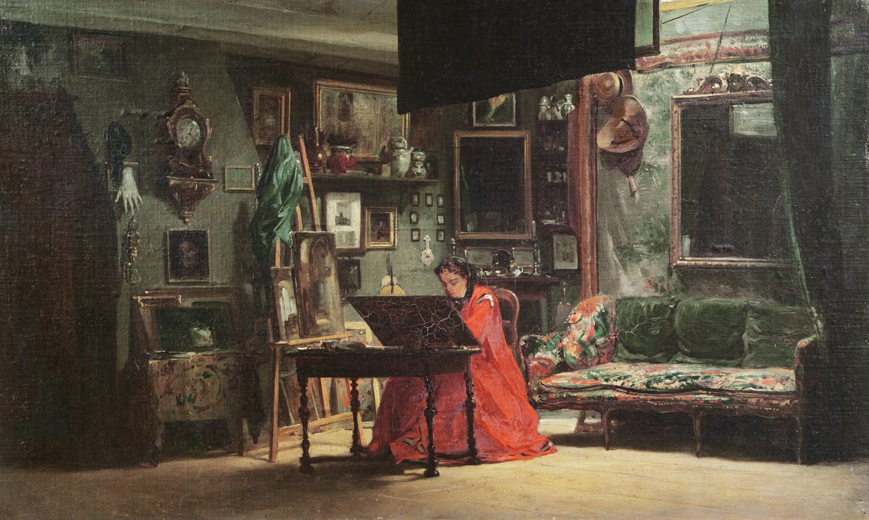 Princezna Mathilde Bonaparte (1820-1904) ve svém ateliéru od Charles Giraud