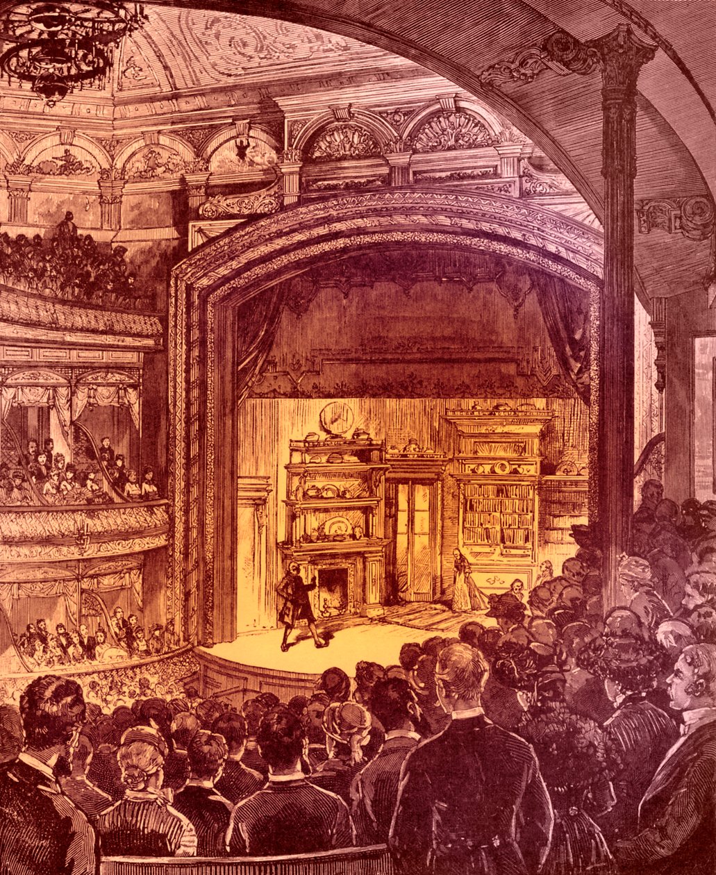 Interiér newyorského divadla 1882 od Charles Graham