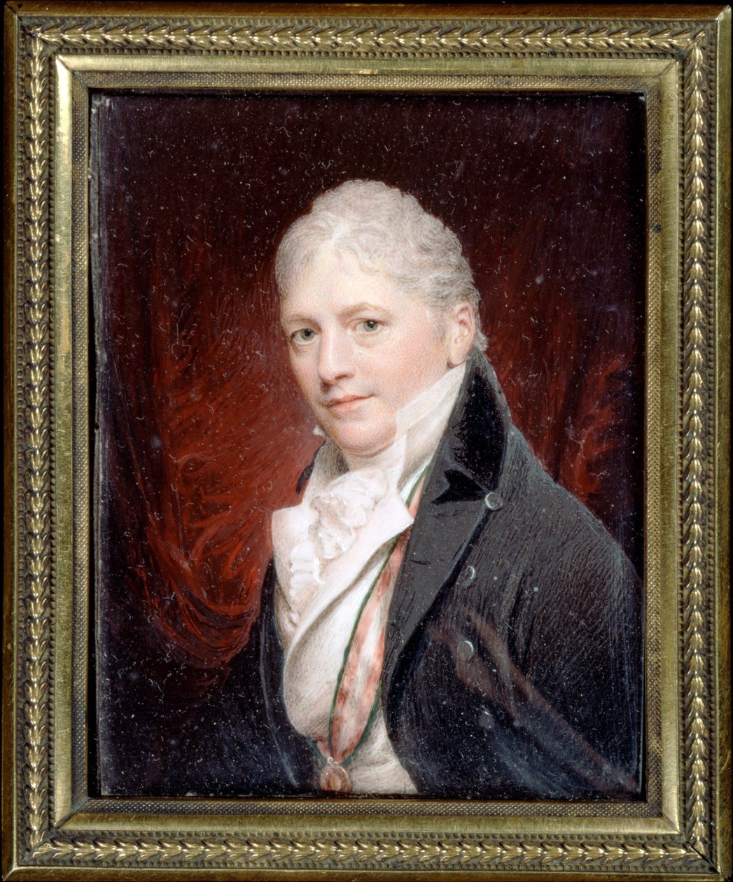 Miniaturní portrét sira Petera Francise Bourgeoise (po Beechey) od Charles Hayter