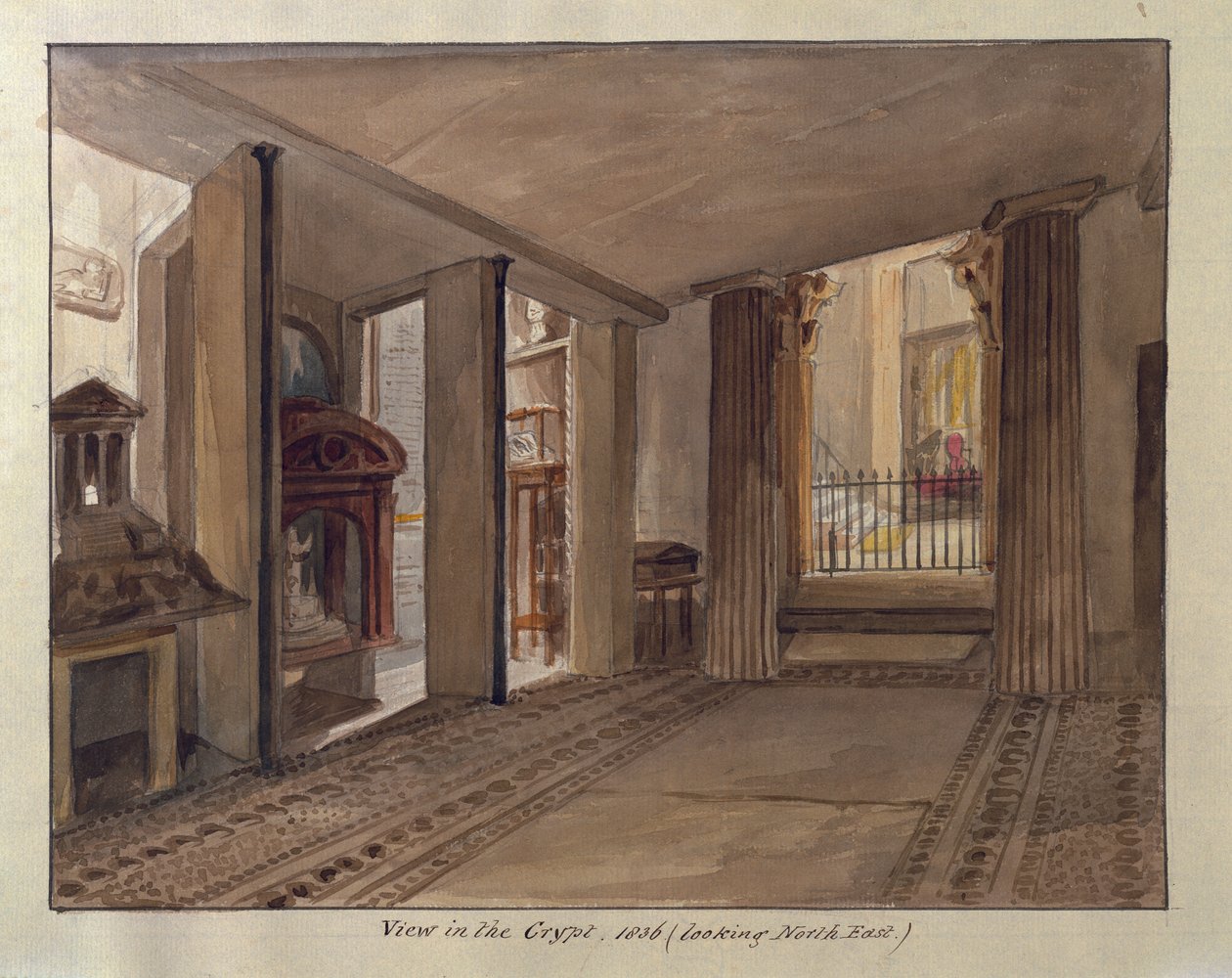 Egyptská krypta, 1836 od Charles James Richardson