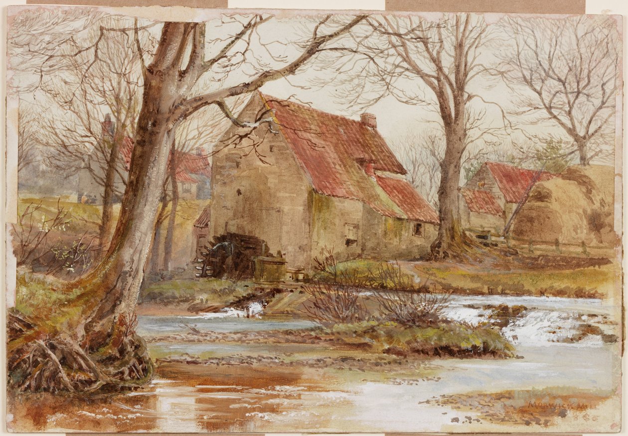 Morwick Mill, on the Coquet (barva karoserie na papíře) od Charles James Spence