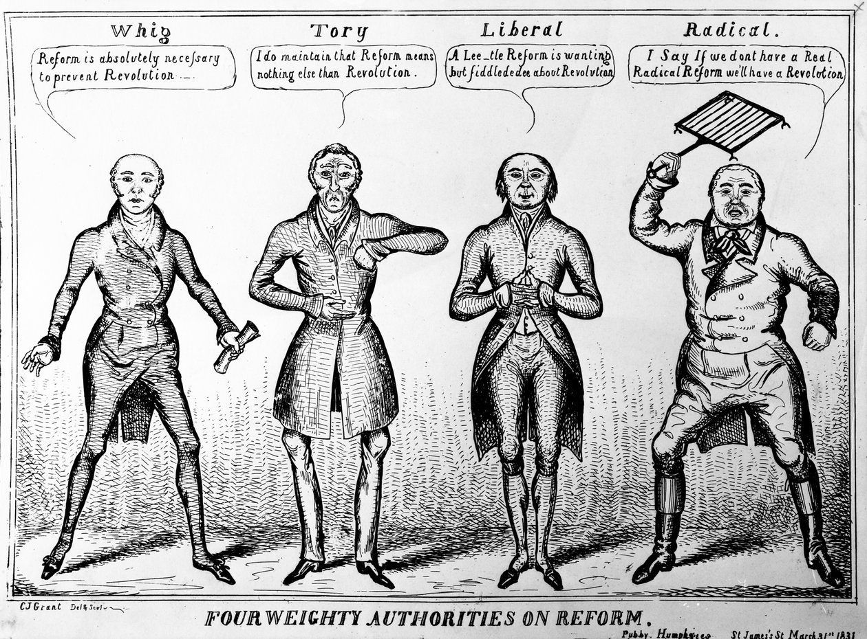 Čtyři významné autority na reformě, 1831 od Charles Jameson Grant
