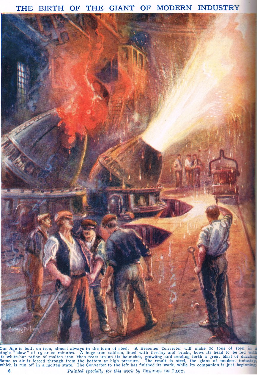 Zrození obra moderního průmyslu, ilustrace z 