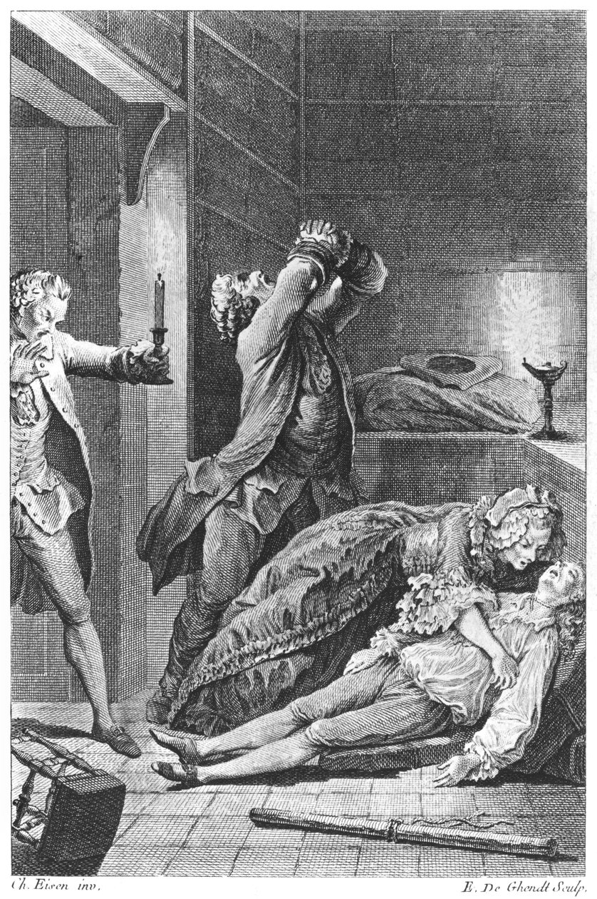 Jean Calas (1698-1762) objevuje svého mrtvého syna od Emmanuela Jeana Nepomucena de Ghendt (1738-1815) od Charles Joseph Dominique Eisen