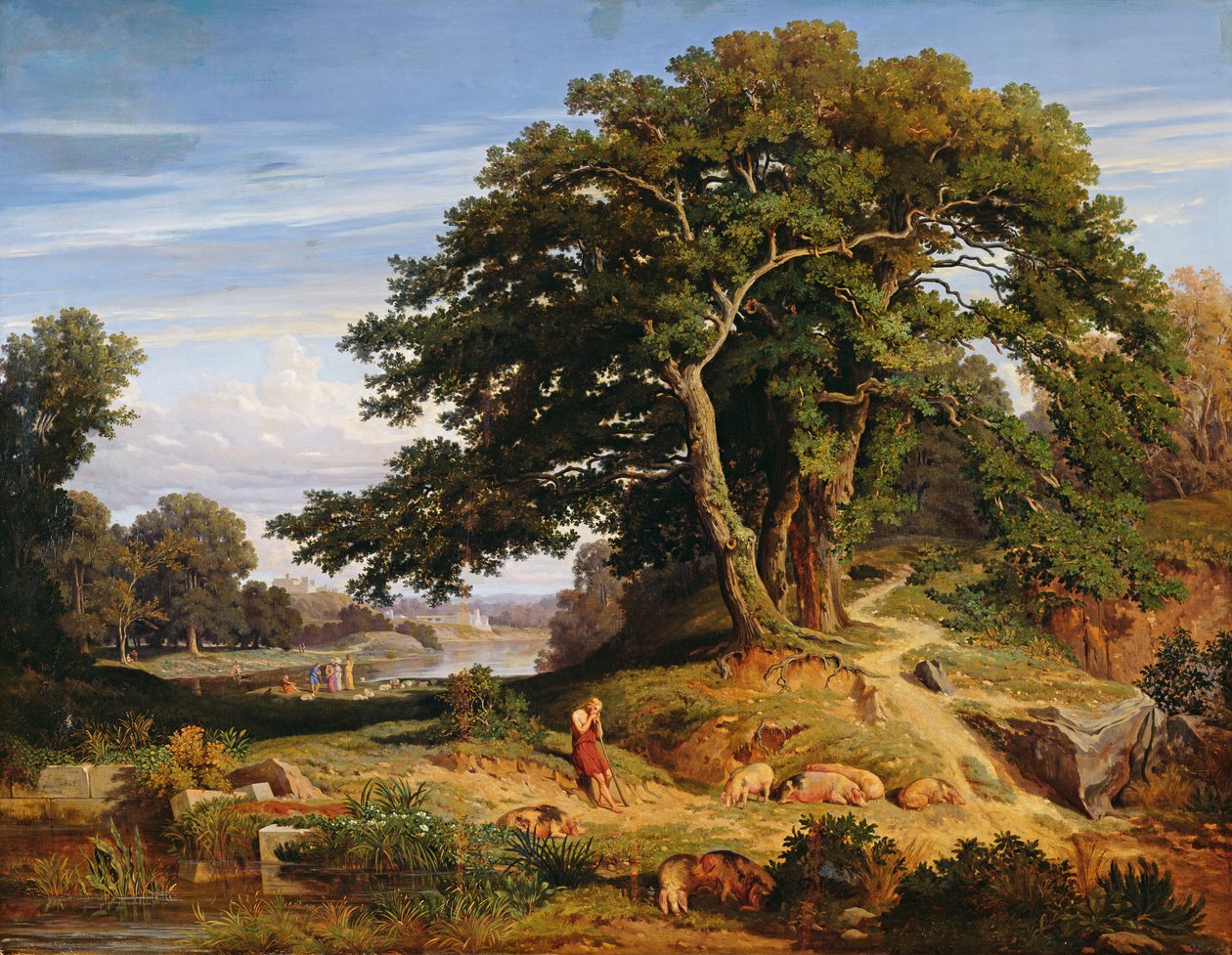 Marnotratný syn sleduje svině od Charles Joseph Lecointe