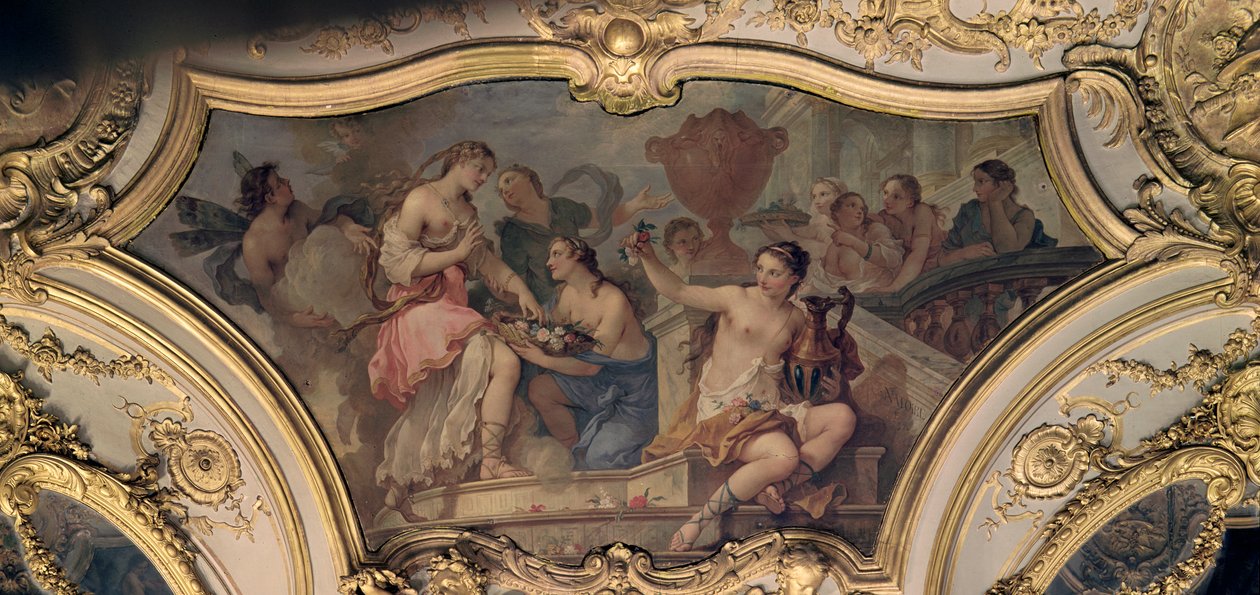Dekorativní panel z Oválného salonu ilustrující Příběh Psyché, 1732-39 od Charles Joseph Natoire