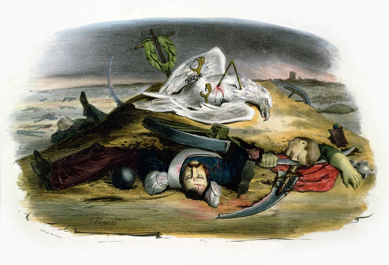„Ve Varšavě vládne pořádek!“, satirická kritika komentářů ministra Sebastianiho poté, co ruské jednotky zaútočily na polské hlavní město, 1831 od Charles Joseph Travies de Villiers