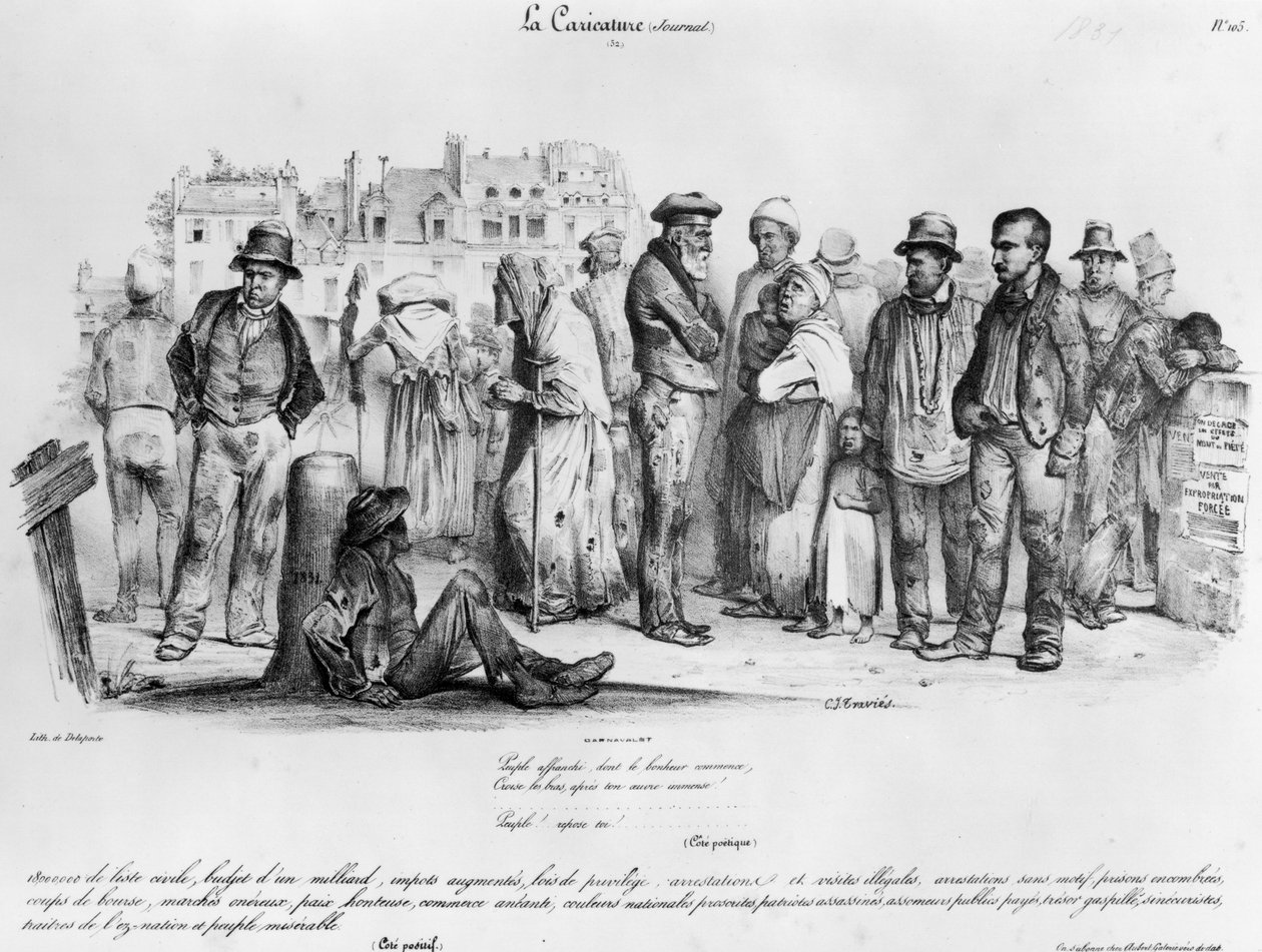 Emancipovaní lidé, z „La Caricature“, vyryl Delaporte, 1831 od Charles Joseph Travies de Villiers