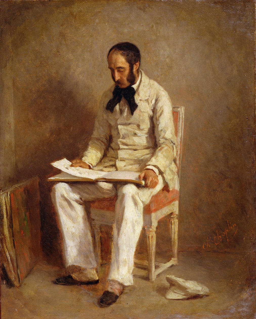 Portrét Ernest-Aime Feydeau (1821-73) od Charles Joshua Chaplin