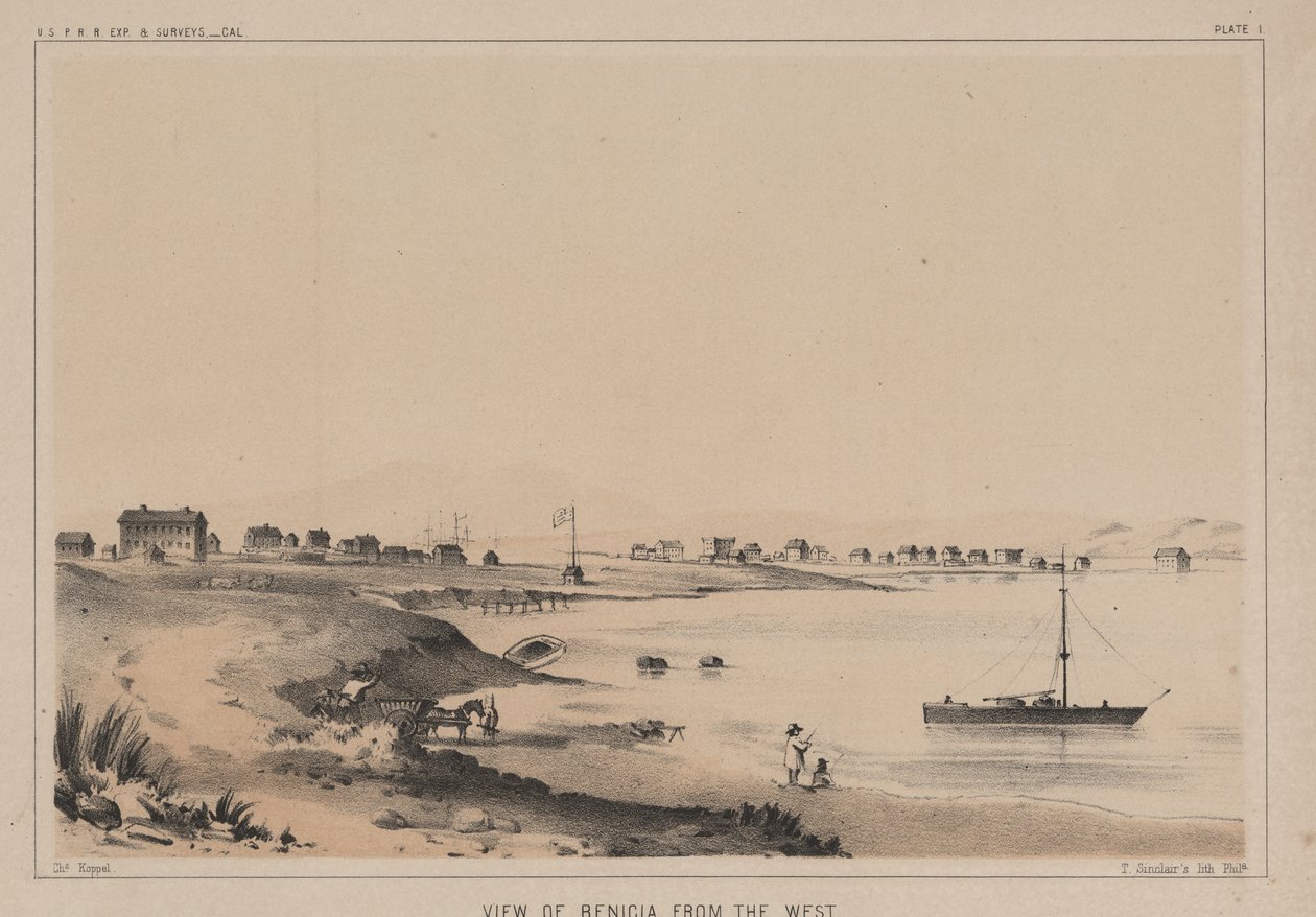Pohled na Benicii od západu, 1856 od Charles Koppel