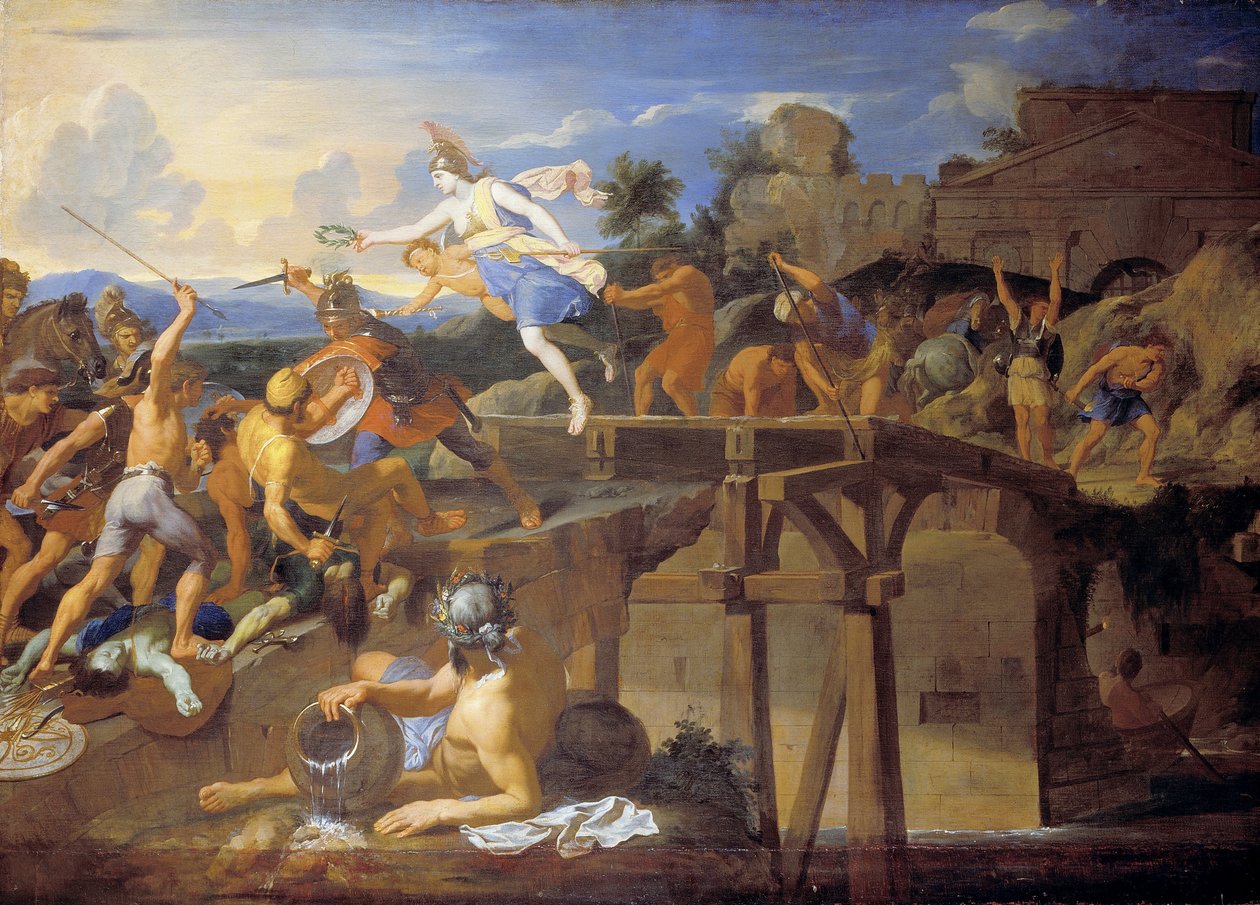 Horatius Cocles bránící most od Charles Le Brun