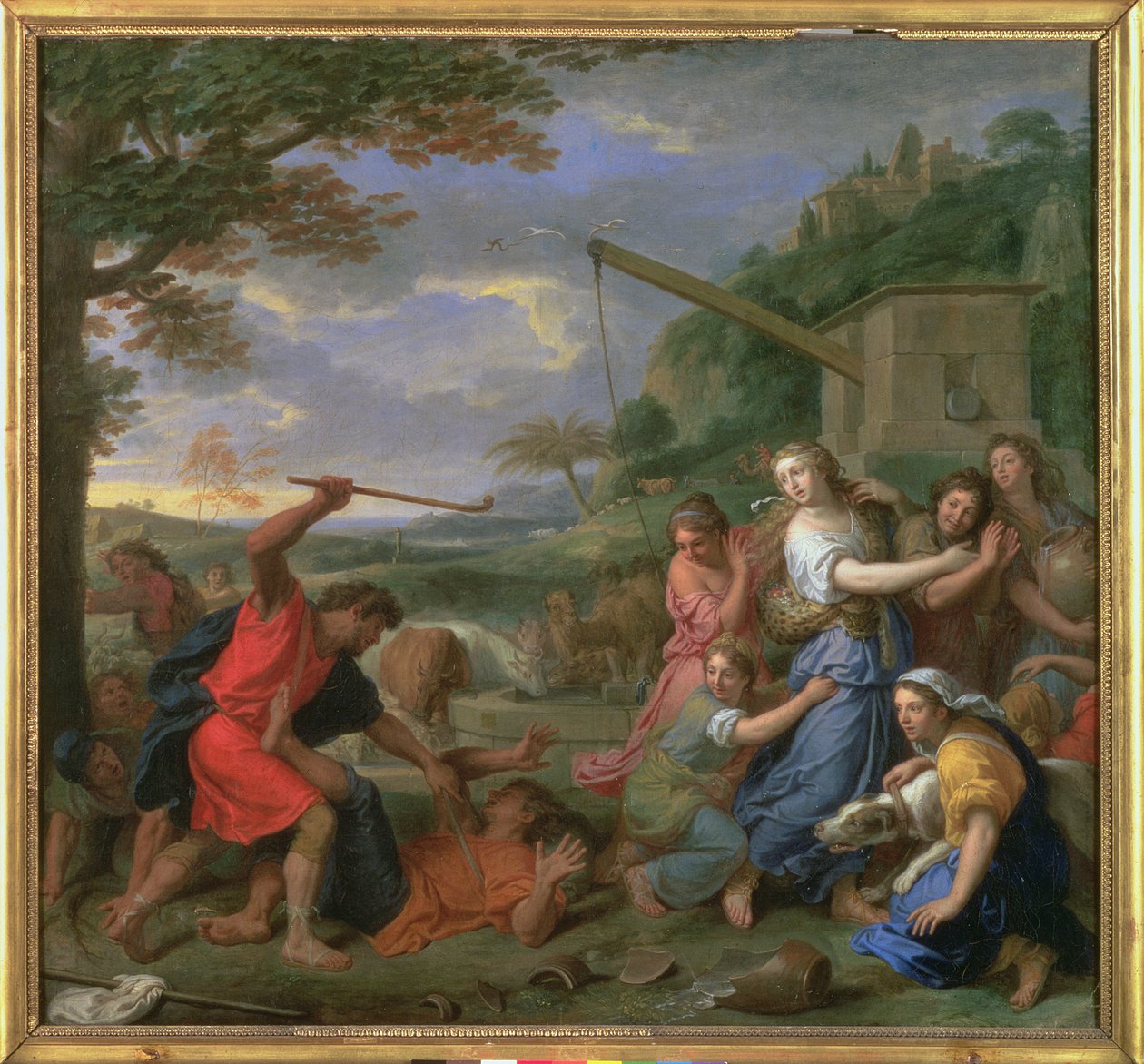 Mojžíš bránící Dcery Jethro (pár 78386) od Charles Le Brun