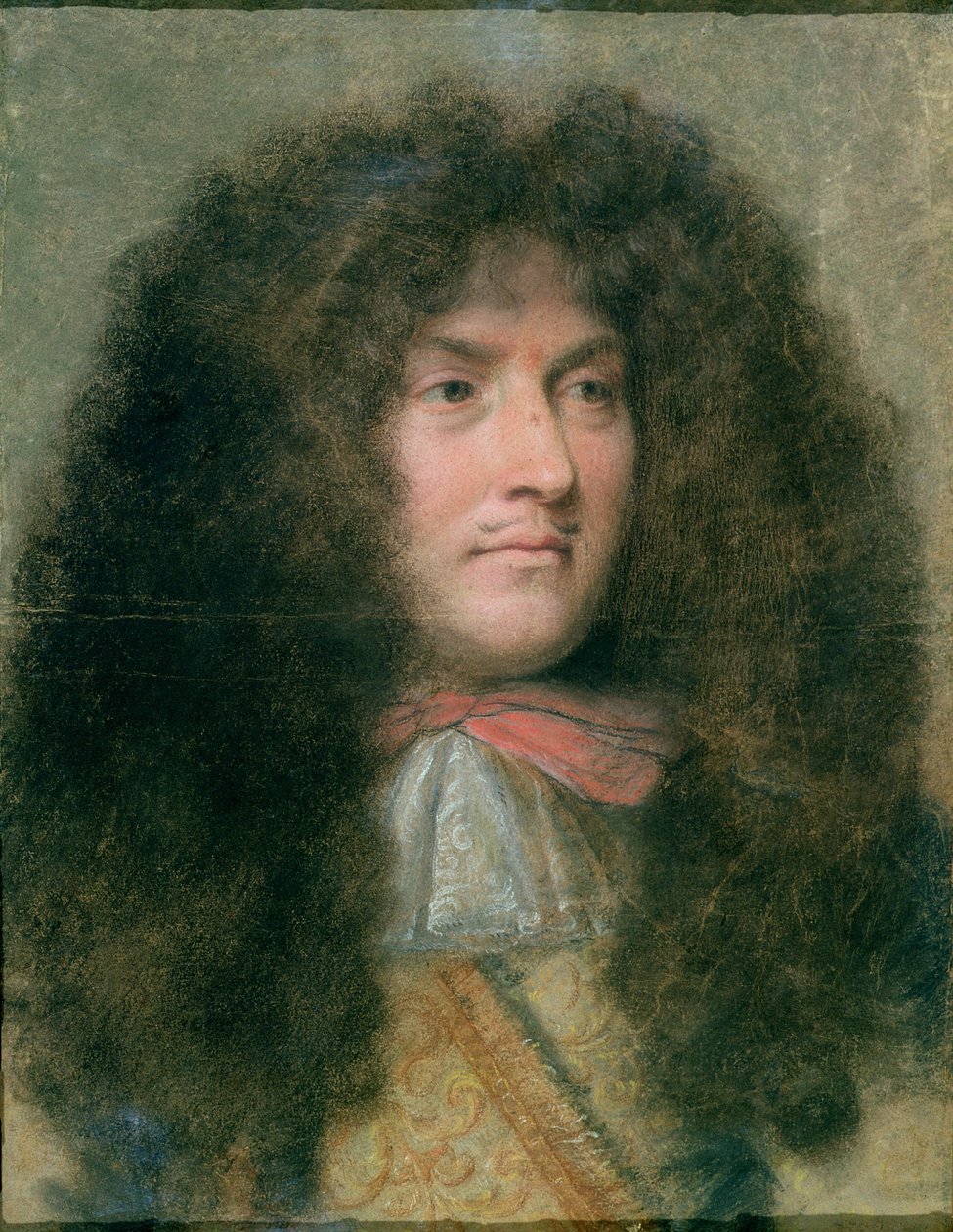 Portrét francouzského krále Ludvíka XIV. (1638-1715) (pastel na papíře) od Charles Le Brun