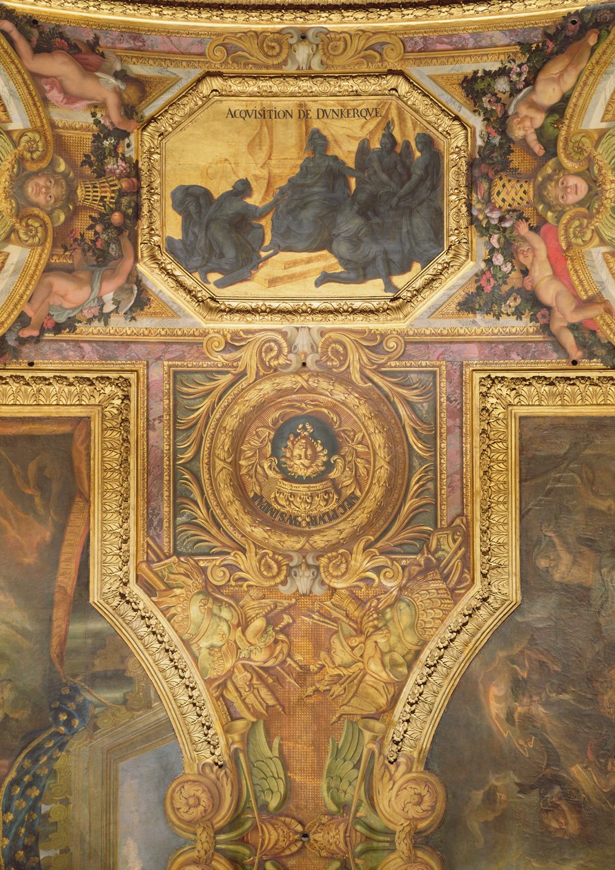 Získání Dunkerque v roce 1662, nástropní malba z Galerie des Glaces od Charles Le Brun