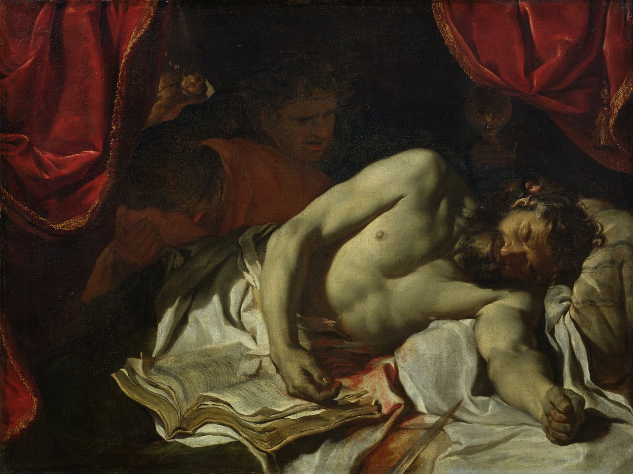 Smrt Cata z Uticy (95-46 př.nl) 1646 od Charles Le Brun