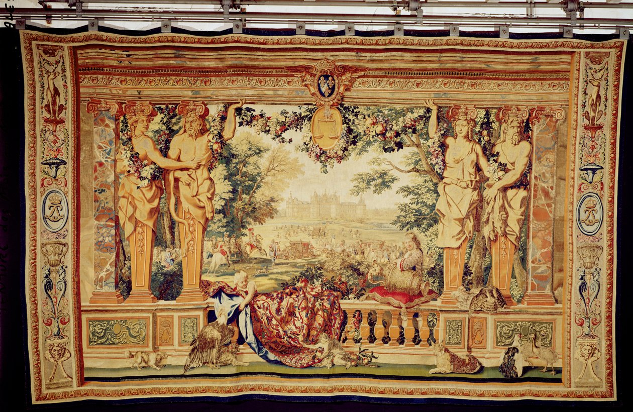 Měsíc září Zámek Chambord, ze série tapiserií „Měsíce nebo královské rezidence“, vyrobených v Gobelínové dílně pro Ludvíka XIV (tapisérie) od Charles Le Brun