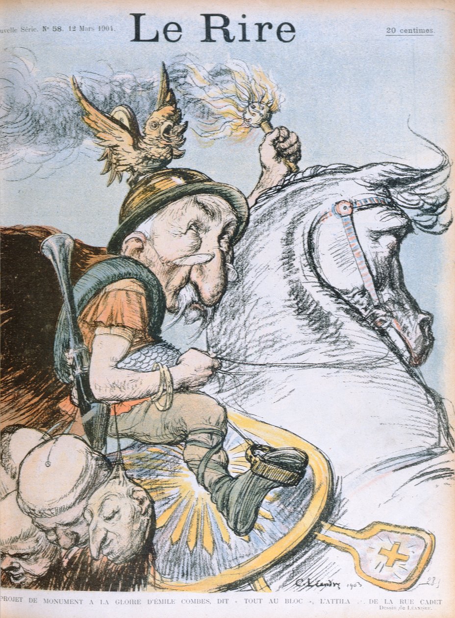 Karikatura Emile Combes, obálka časopisu 